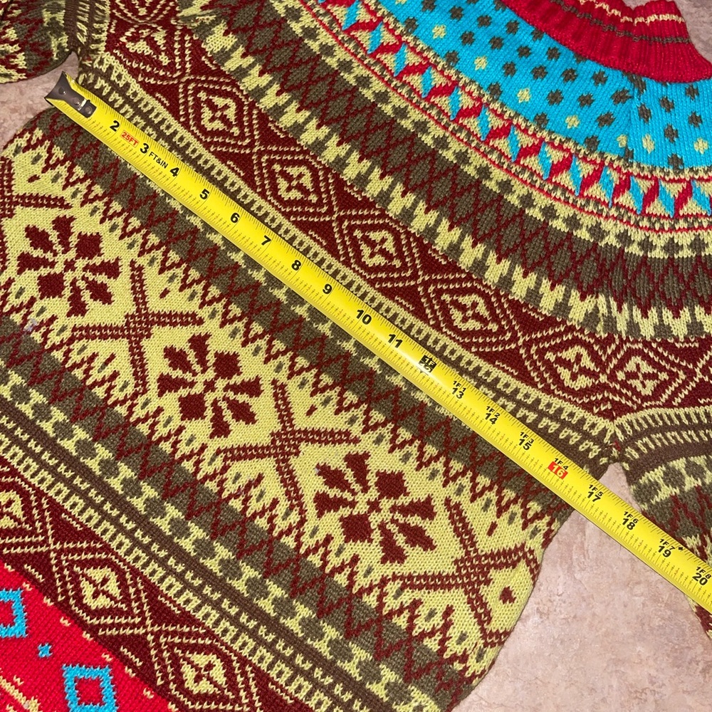 Source Unknown Multicolor Patterned Sweater - image 3